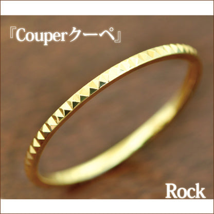 K18 Couper クーペ カットデザインリング Rock ロック