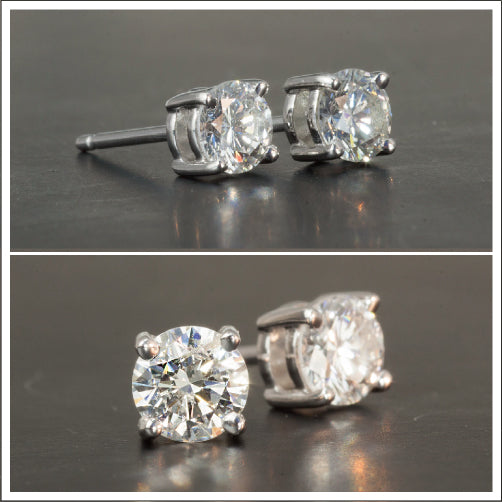 Natural】K18 一粒ダイヤモンドスタッドピアス 4本爪 0.7ct – SISTINA