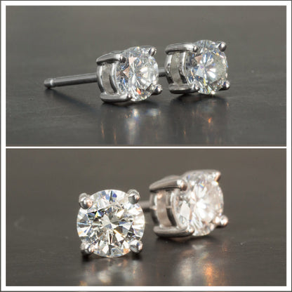 【Natural】プラチナ　4本爪 0.7ct 一粒ダイヤモンドスタッドピアス　