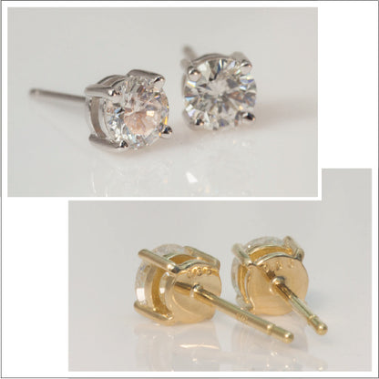 【Natural】プラチナ　4本爪 0.7ct 一粒ダイヤモンドスタッドピアス　