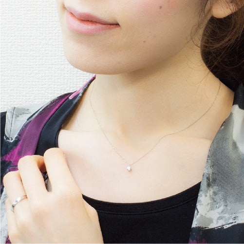 【Natural】K18  一粒ダイヤモンド ネックレス 0.2ct Iカラー I1 Fairカット　