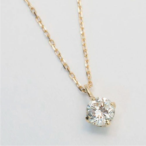 K18 一粒ダイヤモンド ネックレス 0.2ct Iカラー I1 Fairカット N00201 