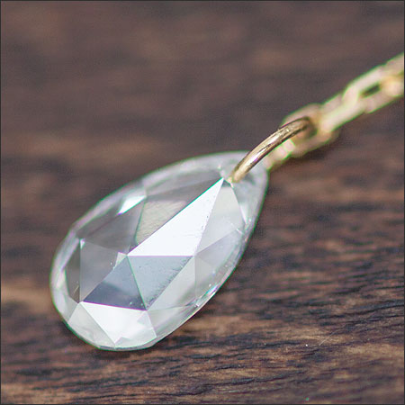 K18 ペアシェイプ ローズカットダイヤネックレス 0.2ct – SISTINA JEWELRY