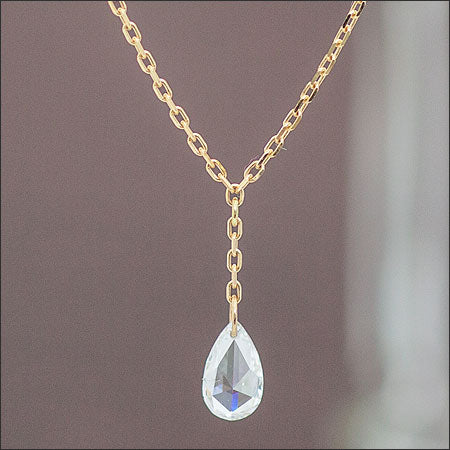 K18 ペアシェイプ ローズカットダイヤネックレス 0.2ct – SISTINA JEWELRY