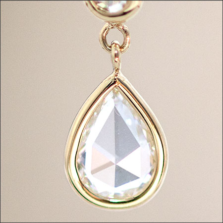 K18 Ricordo ペアシェイプ ローズカットネックレス 0.3ct – SISTINA JEWELRY