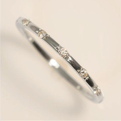 【Natural】K18  ピンキーリング ピュア 0.04ct　
