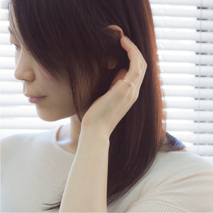 【Natural】K18  ピンキーリング ウィンク 0.08ct　