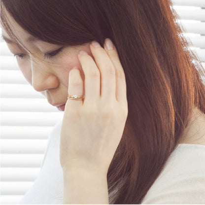 【Natural】K10  ピンキーリング アデル 0.11ct　