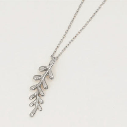 【Natural】K10  Green Leaf  リーフデザイン タイニーネックレス　