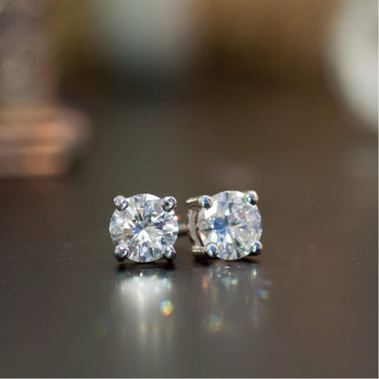 【Natural】K18  一粒ダイヤモンド スタッドピアス 4本爪 0.5ct