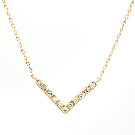 K18 カイト V字 ダイヤモンドネックレス 0.15ct – SISTINA JEWELRY