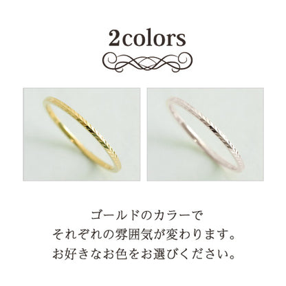 K18 Couper クーペ カットデザインリング  Feather フェザー