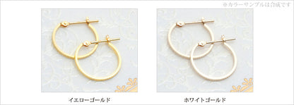 K18  Couper クーペ デザインフープピアス 25mm Spiral スパイラル