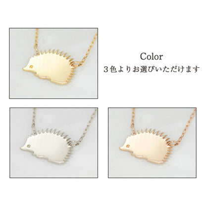 K18 Foresta フォレスタ  アニマル ゴールド はりねずみネックレス　