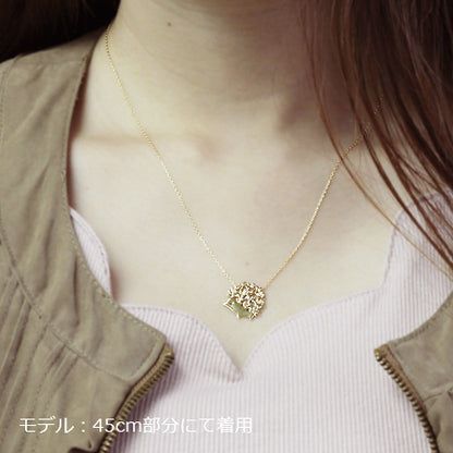 【Natural】LiLiNa K18 リーフ はりねずみ ネックレス