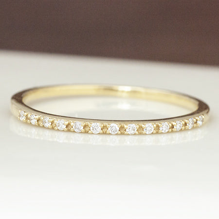 【Natural】K18 Line Ring ダイヤモンド ラインリング 0.05ct　