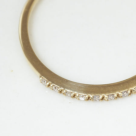 【Natural】K18 Line Ring ダイヤモンド ラインリング 0.05ct　