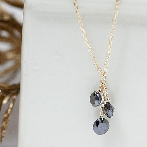 【LIMITED】【Natural】K18  レーザーホール 穴あきダイヤネックレス　