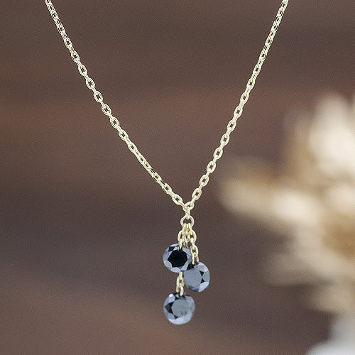 【LIMITED】【Natural】K18  レーザーホール 穴あきダイヤネックレス　