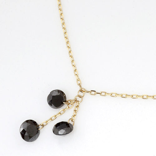 【LIMITED】【Natural】K18  レーザーホール 穴あきダイヤネックレス　