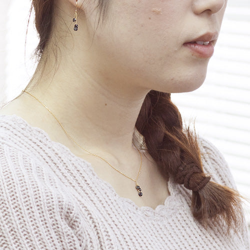 【LIMITED】【Natural】K18  レーザーホール 穴あきダイヤネックレス　
