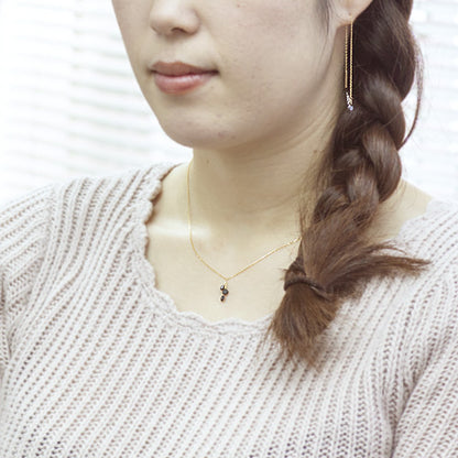 【LIMITED】【Natural】K18  レーザーホール 穴あきダイヤネックレス　
