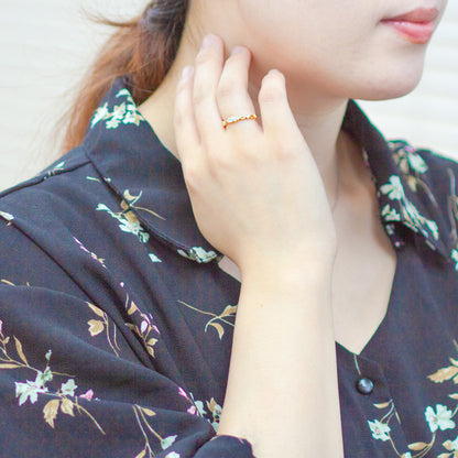 【Natural】K18  バゲット ダイヤモンドリング Mirage ミラージュ　