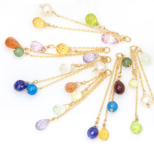 K18  Couleur クルール カラーストーン ピアスチャーム　【片耳販売】