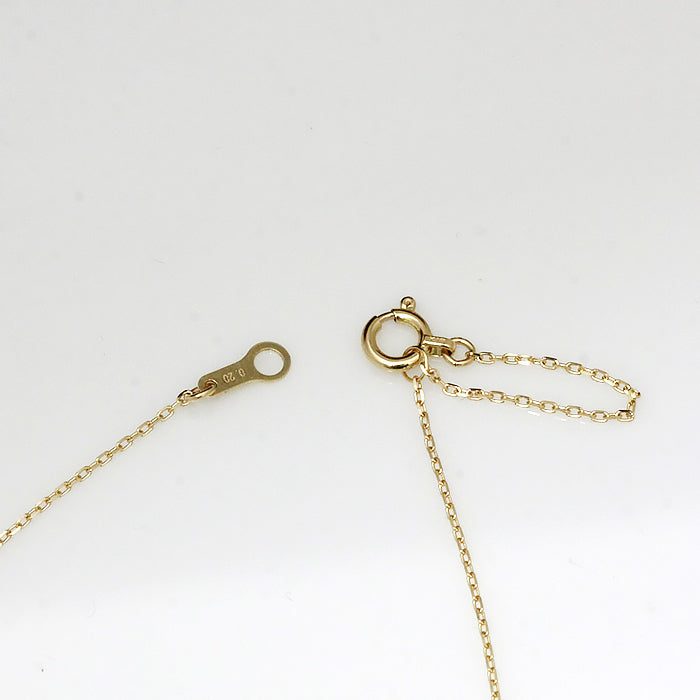 【LIMITED】【Natural】K18  フレームレス 一粒ダイヤ ネックレス 0.2ct　