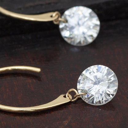 【Natural】K18  フレームレス ダイヤモンド フックピアス 0.86ct　