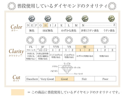 【Natural】プラチナ 一粒ダイヤモンド ネックレス 4本爪 0.2ct