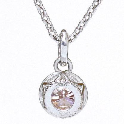 【ALTRO】プラチナ ラボグロウンダイヤ ピンクダイヤ 0.2ct 一粒 ダイヤ ネックレス