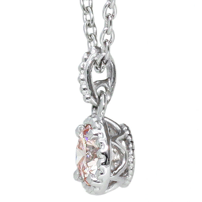 【ALTRO】プラチナ ラボグロウンダイヤ ピンクダイヤ 0.2ct 一粒 ダイヤ ネックレス