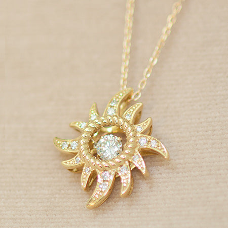 【Natural】LiLiNa K18 Sol 太陽 ネックレス　