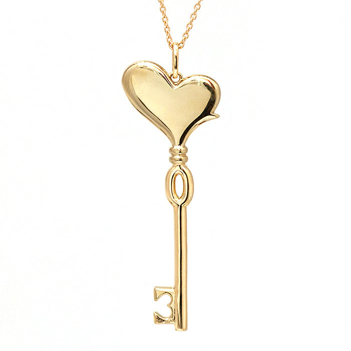 【Natural】LiLiNa K10 KEY to L  ハート キー パヴェ ダイヤ ペンダント 0.5ct