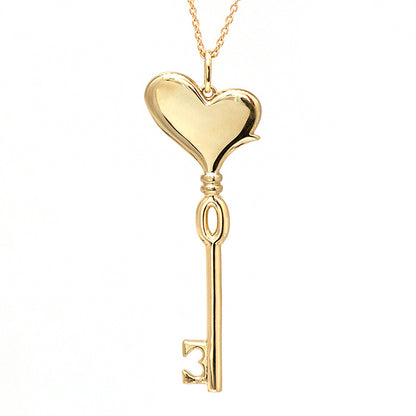 【Natural】LiLiNa K10 KEY to L  ハート キー パヴェ ダイヤ ペンダント 0.5ct