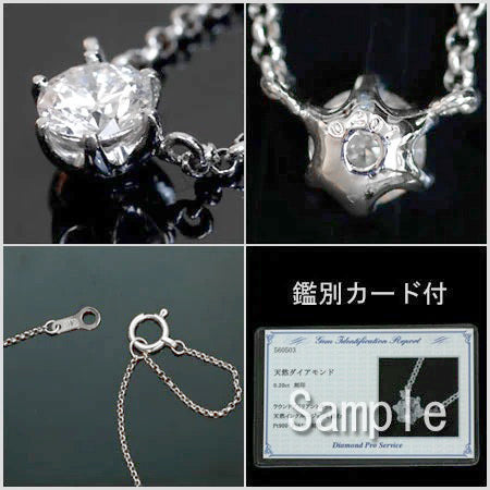 Natural】プラチナ 一粒ダイヤモンドネックレ 6本爪 0.2ct – SISTINA
