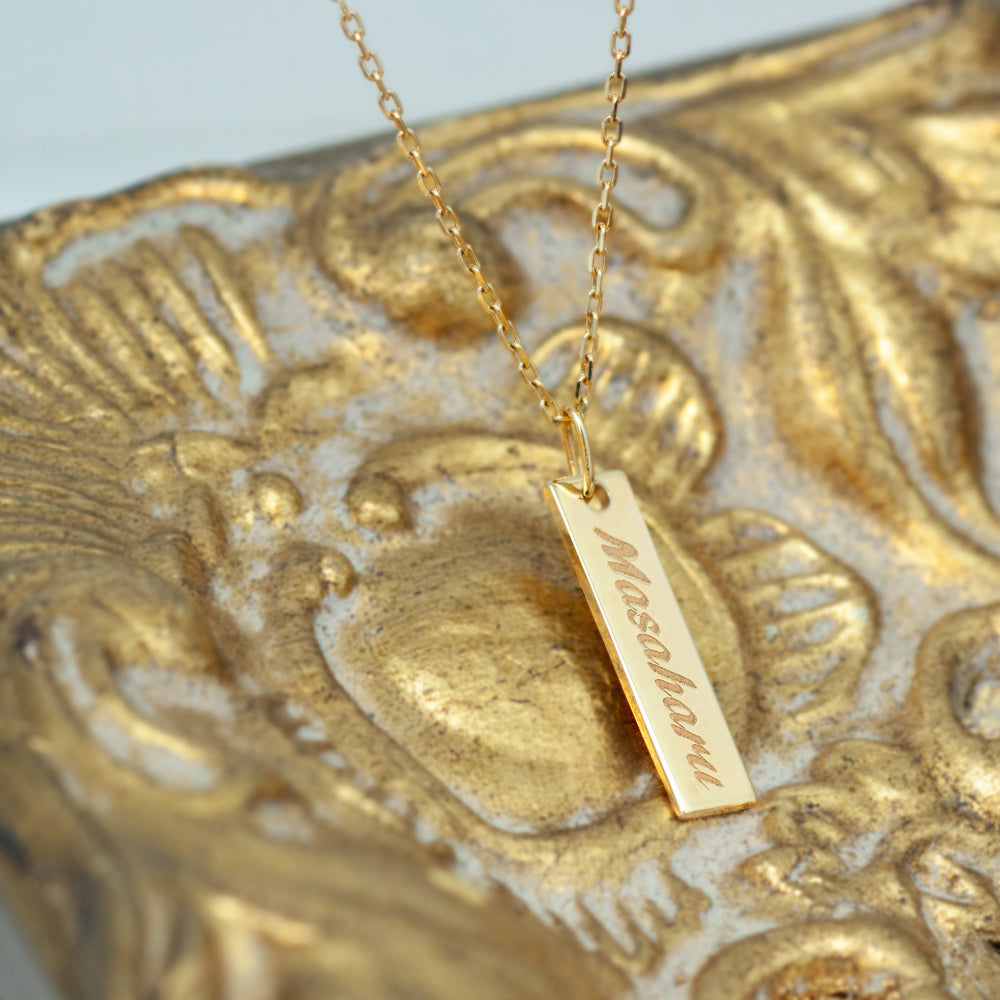 K18 オーダー 縦プレート ネックレス(S) N00199 – SISTINA JEWELRY