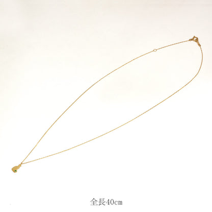 【チャリティ対象商品】K18  猫ネックレス モモ (S)　