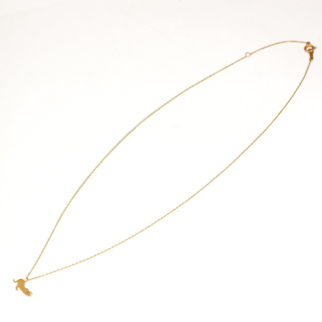 【チャリティ対象商品】K10   猫ネックレス ソラ (S)　