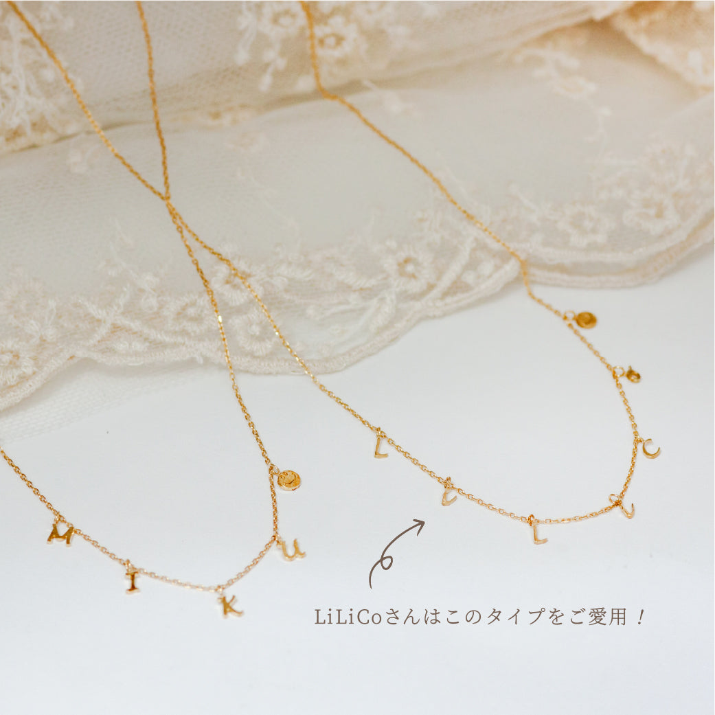 K18 イニシャル チャーム ネームネックレス – SISTINA JEWELRY