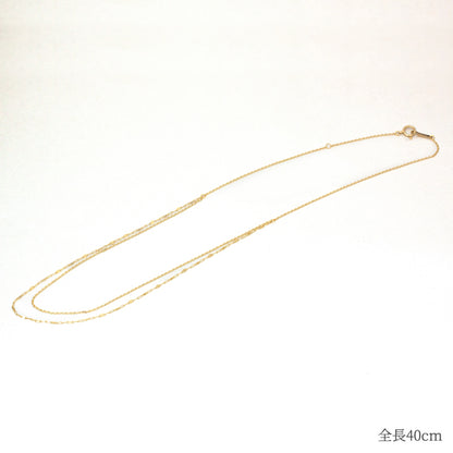 K10 2連 チェーンネックレス ペタルデザイン　