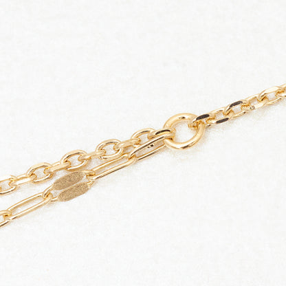 K10 2連 チェーンネックレス ペタルデザイン　