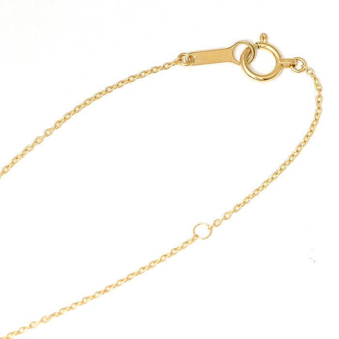 【Natural】K18 PT コンビ スマイル ラインネックレス 0.3ct　