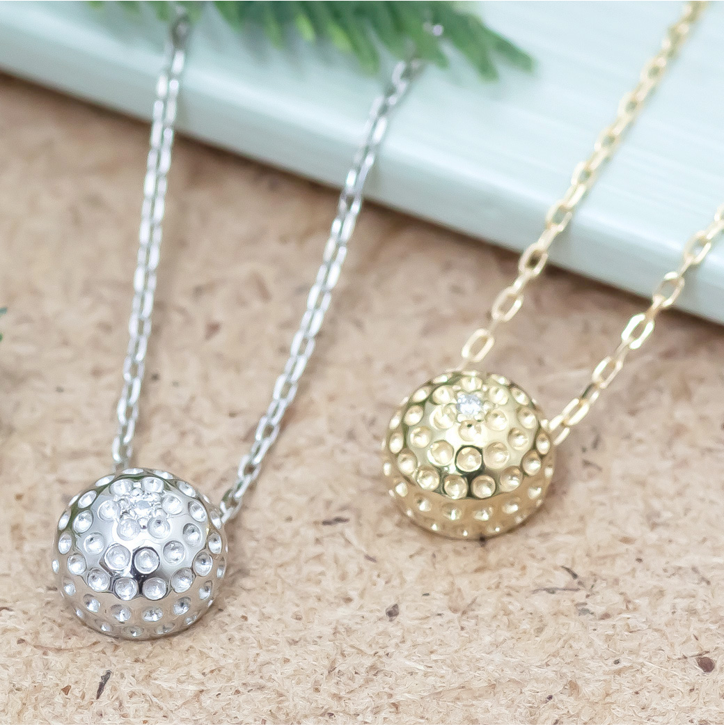 K18 ゴルフボール ダイヤモンド ネックレス – SISTINA JEWELRY