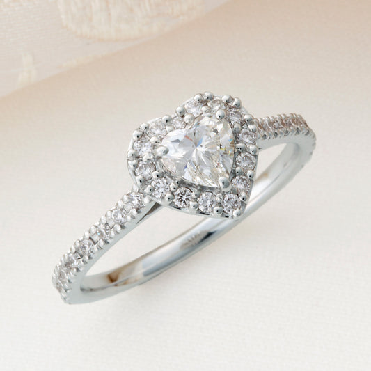 SISTINA BRIDAL エンゲージリング Noble Heart -ノーブル ハート- 0.3ct プラチナ　AK696-1　