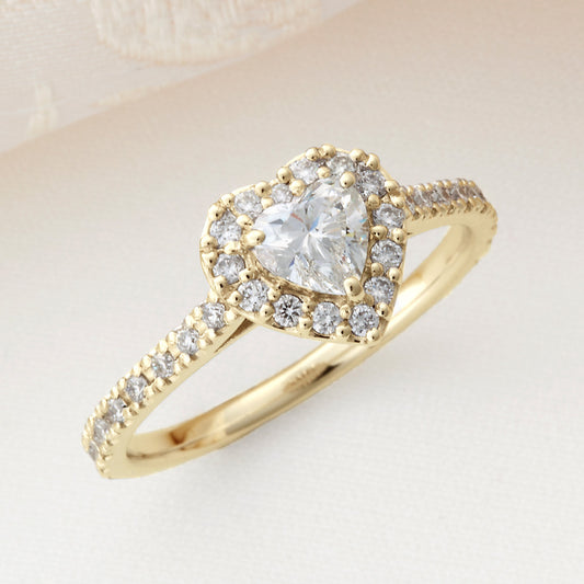 SISTINA BRIDAL エンゲージリング Noble Heart -ノーブル ハート- 0.3ct K18YG　AK696-1　