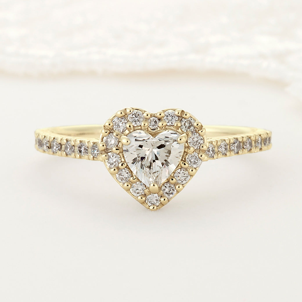 SISTINA BRIDAL エンゲージリング Noble Heart -ノーブル ハート- 0.3ct K18YG　AK696-1　
