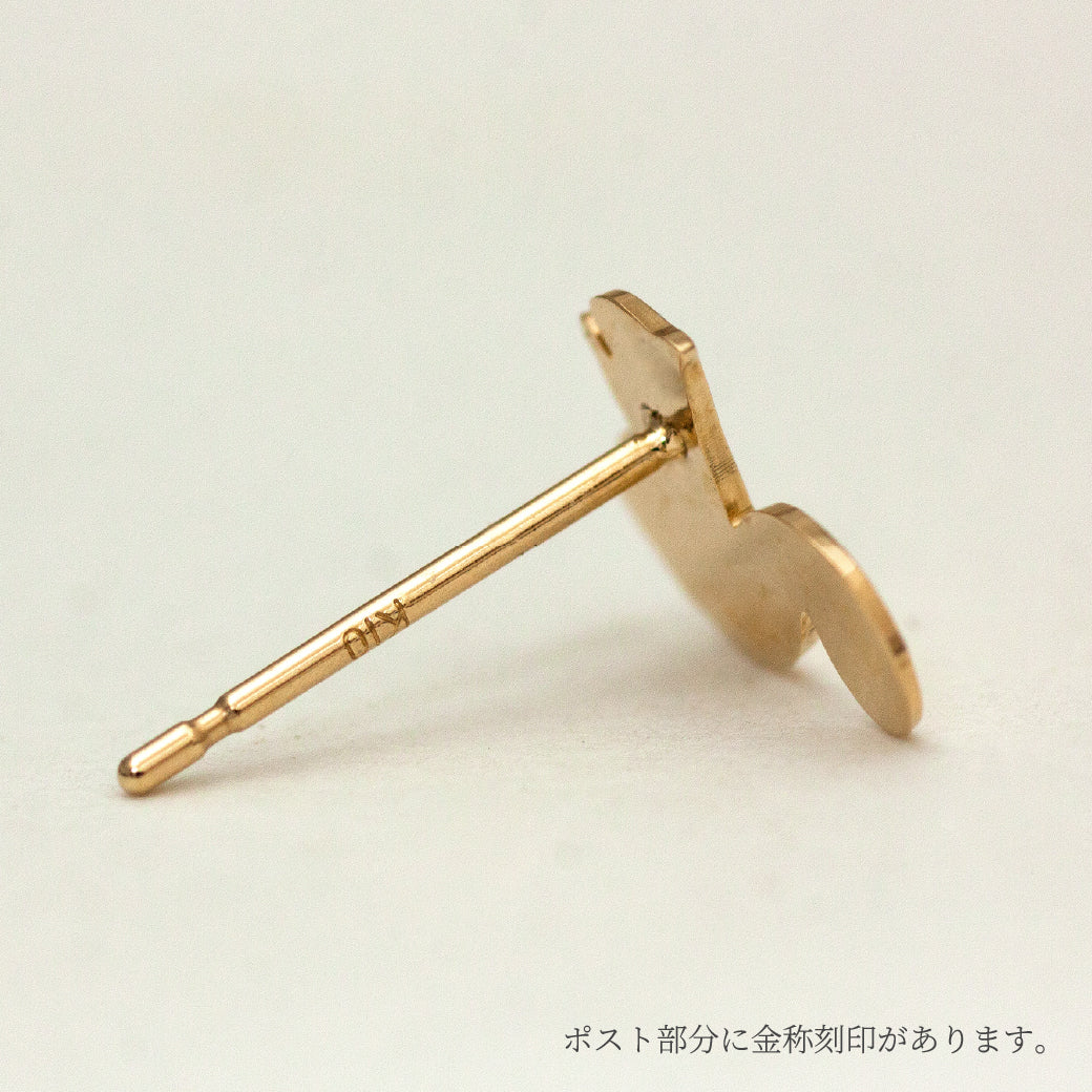 K10 Foresta フォレスタ リス ゴールドピアス 片耳　