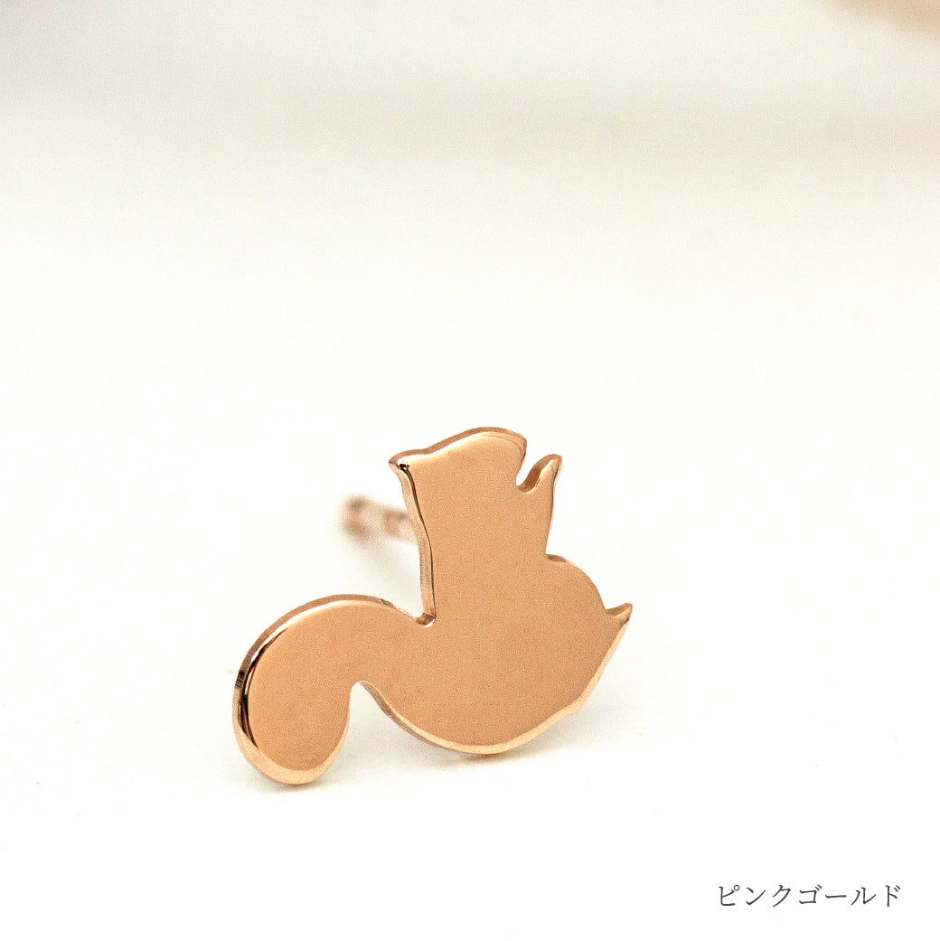 K10 Foresta フォレスタ リス ゴールドピアス 片耳　